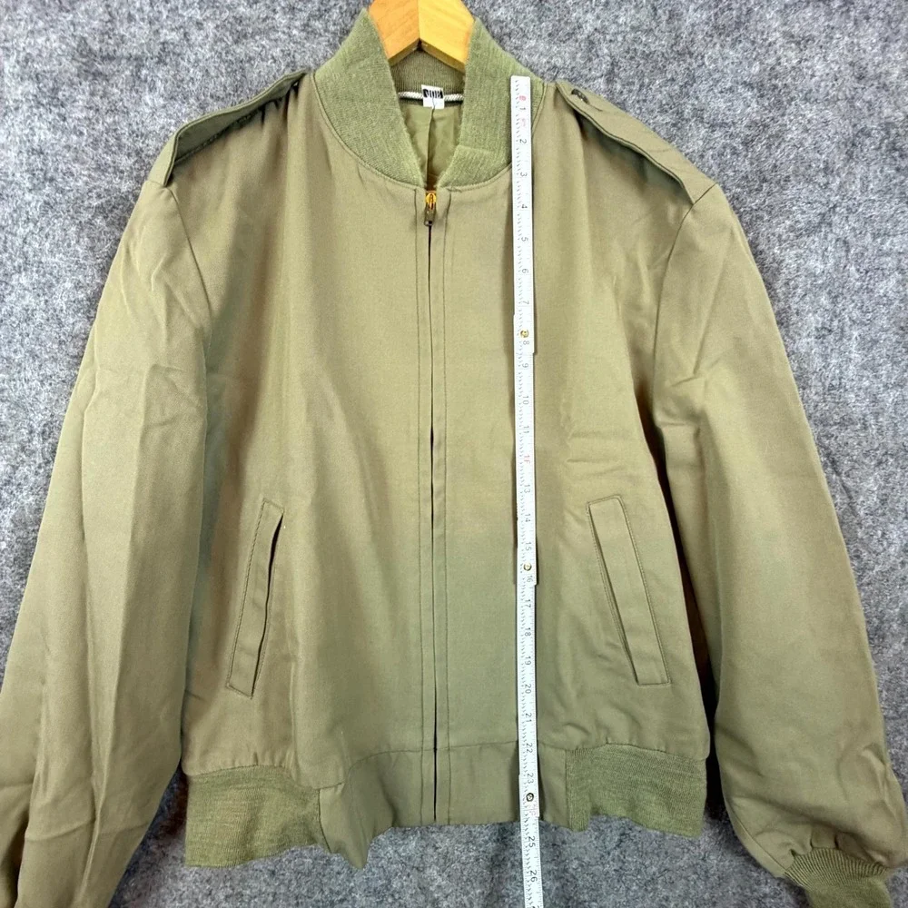 Vintage Blauer USMC Pewter 2246 Bomber Military Jacket Mens 40R Green Full Zip